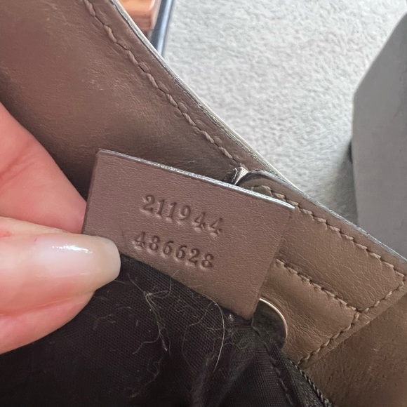Gucci Gold-Tone Embossed Shoulder Bag - Picture 8 of 8